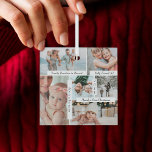 Year Full of Memories Photo Collage & Highlights Glass Tree Decoration<br><div class="desc">Special and memorable year-in-review Christmas keepsake ornament. Modern and minimal design with a six-photo collage design to remember your favorite moments, adventures, and highlights from the year. Personalize with six of your most memorable photo memories of the year along with four text highlights to capture your year highlights. A unique...</div>