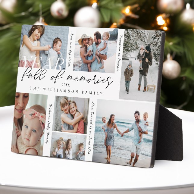 Year Full of Memories Photo Collage & Highlights Plaque (Year Full of Memories Photo Collage & Highlights Plaque)