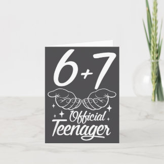 Year Girls 6 7 Old Teenager 13th Card