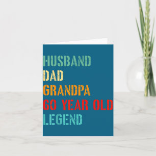 Year Husband Dad Grandpa 60 Old Card