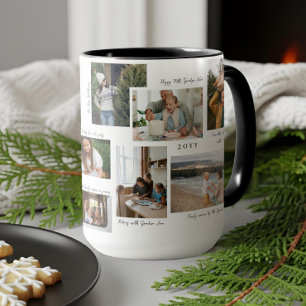 Year in Moments 11 Family Photo Collage & Captions Mug