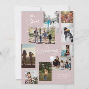 Year in Moments Family Photo Collage Christmas Holiday Card