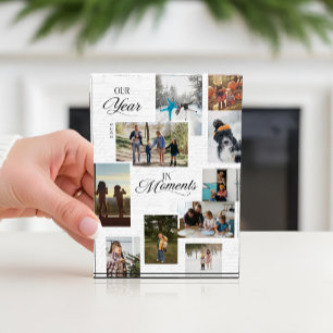 Year in Moments Photo Gallery Collage Keepsake Block