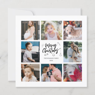 Year in Review 8 Photo Collage Christmas Card