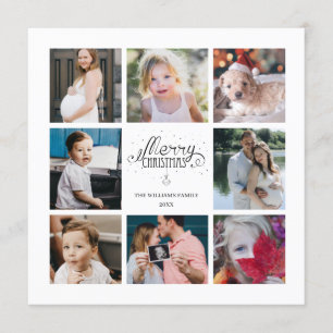 Year in Review 8 Photo Collage Holiday Card