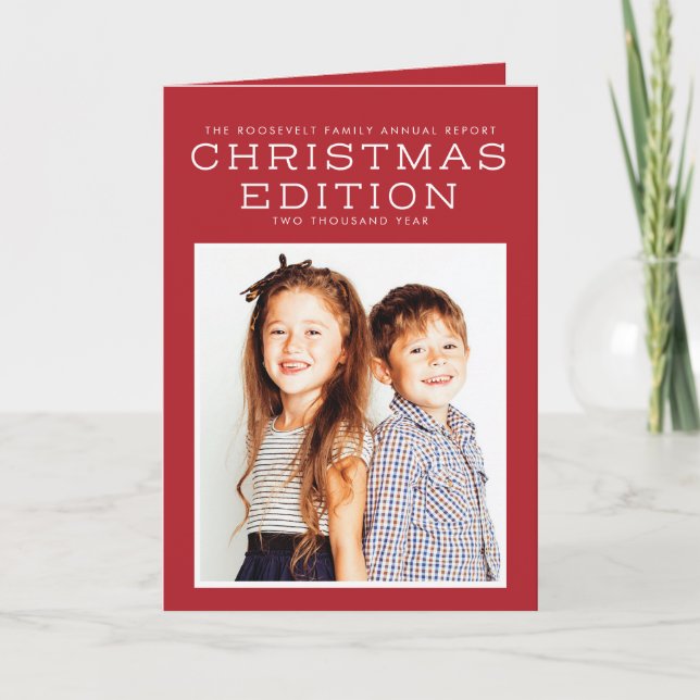 Year In Review Christmas Card Infographic (Front)