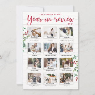 Year in Review Christmas Card Monthly Photos