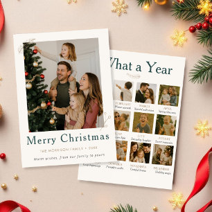 Year in Review Christmas What a Year Family Holiday Card