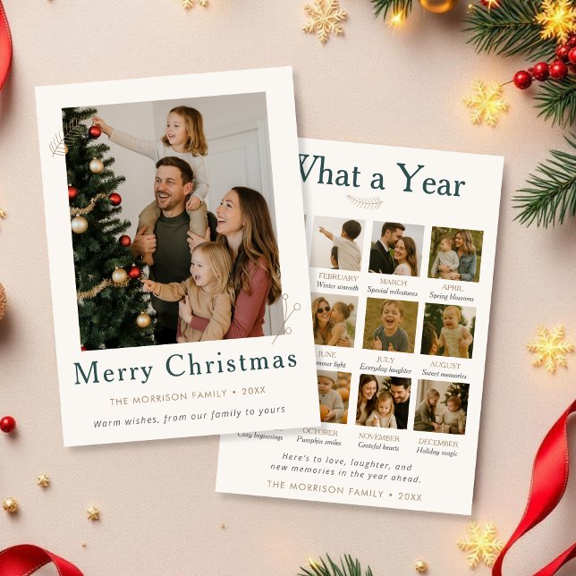 Year in Review Christmas What a Year Holiday Invitation (Creator Uploaded)
