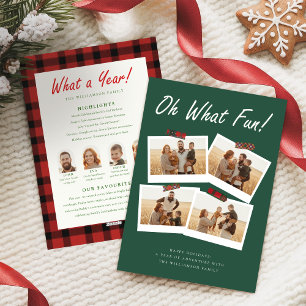Year in Review Family Photo Collage Christmas Holiday Card