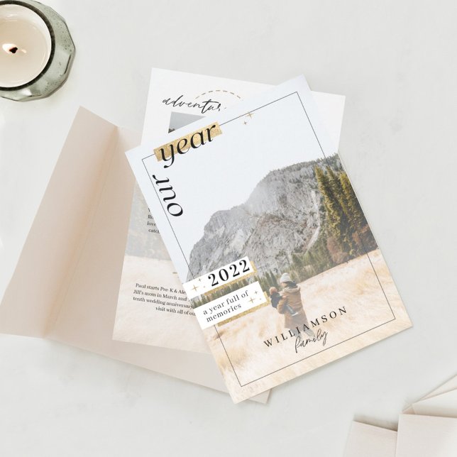 Year in Review Family Photos Year Full of Memories Holiday Card (Creator Uploaded)