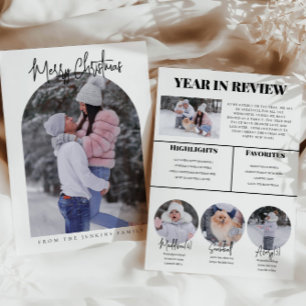 Year In Review Holiday Photo Arch Invitation