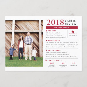 Year in Review Holiday Photo Card