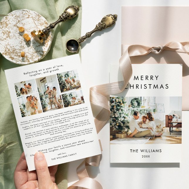 Year In Review Modern Christmas Photo Holiday Card (Creator Uploaded)