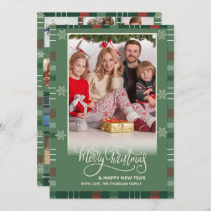 Year in Review Multi Photo Modern Merry Christmas Card