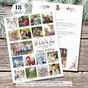 Year in Review Photo Collage Christmas Letter Flyer
