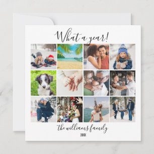 Year In Review Photo Collage What A Year Holiday Card