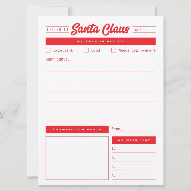 Year in Review Santa Letter Holiday Card (Front)