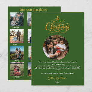 Year in Review ,What a year Hunter Green Holiday Card