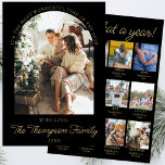 Year In Review What A Year Photo Christmas Collage Holiday Card<br><div class="desc">Reflect on the highlights of the year with our Black and Gold Year In Review What A Year Photo Christmas Collage Holiday Card. This elegant holiday card is the perfect blend of sophistication and sentiment, featuring a sleek black and gold design that beautifully frames your favourite memories. Ideal for a...</div>