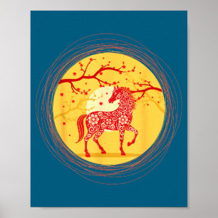 Year Lucky Money Horse Nye Party Poster