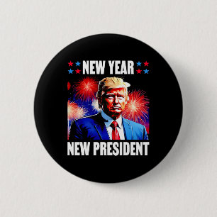 Year New President Trump 2024 6 Cm Round Badge
