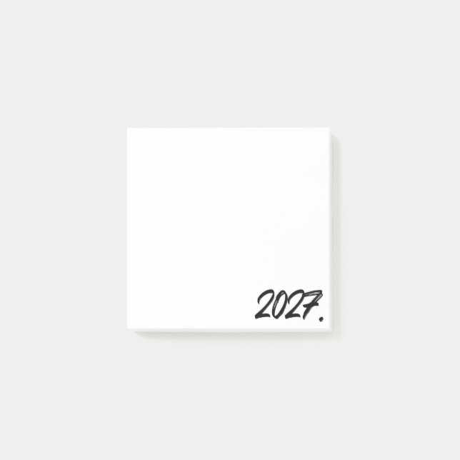 Year Of 2027 Paint Ink Brush Typography Post-it Notes (Front)