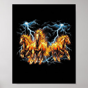 Year of fire horse 2026 chinese zodiac 90s vintage poster