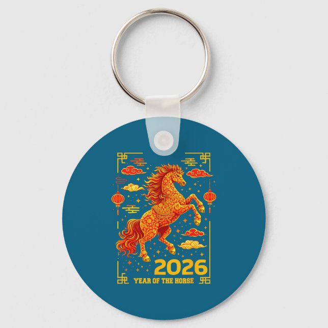Year Of Horse Lunar Chinese Key Ring (Front)