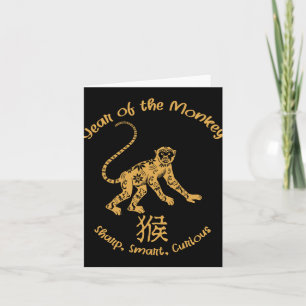 Year Of Monkey Traits Chinese Zodiac Chinese New Y Card