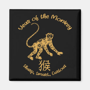 Year Of Monkey Traits Chinese Zodiac Chinese New Y Magnet