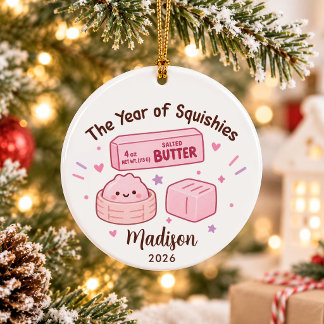 Year of Squishies Kids Christmas Ceramic Tree Decoration