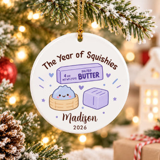 Year of Squishies Kids Christmas Ceramic Tree Decoration