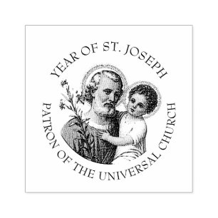 YEAR OF ST. JOSEPH CHILD JESUS RELIGIOUS RUBBER STAMP