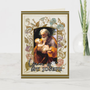 Year of St. Joseph Feast Day Catholic Prayer Card