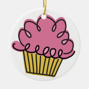 Year of the Cupcake Ceramic Tree Decoration