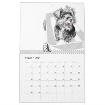 Year of the dog calendar of dog drawings