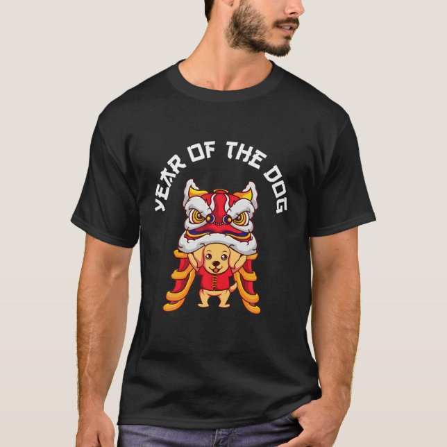 Year Of The Dog Chinese Zodiac Lunar New Year Lion T-Shirt (Front)