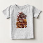 Year of the dragon 2024 baby pink T-Shirt, Dragon