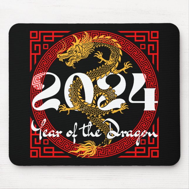 Year of the Dragon 2024 Chinese zodiac Mouse Mat (Front)