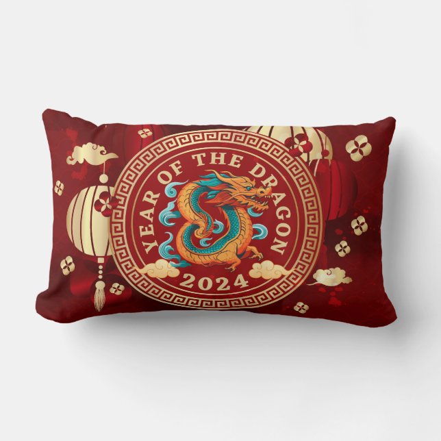 Year of the Dragon 2024 | Chinese Zodiac Sign Lumbar Cushion (Front)