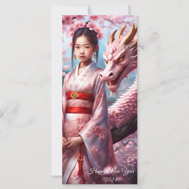 Year of the Dragon 2024 - Girl between Kirschblü (Front)