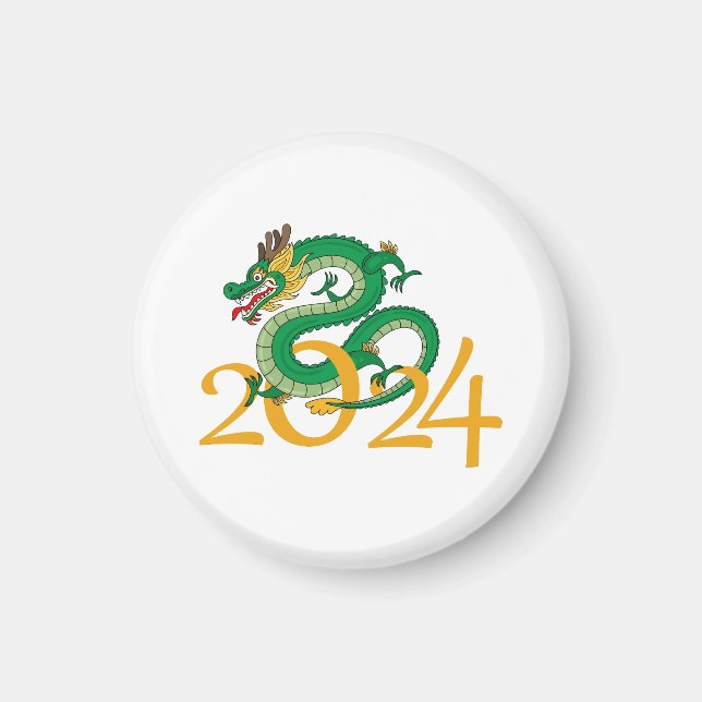 year of the dragon 2024 happy chinesse new year (2 magnet (Front)