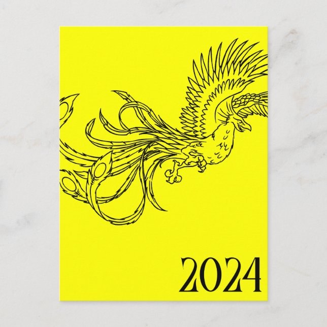 year of the dragon 2024 holiday postcard (Front)