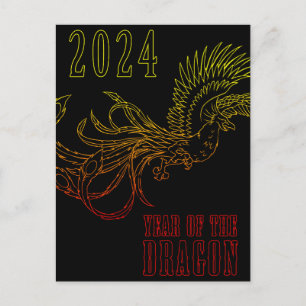 year of the dragon 2024 holiday postcard