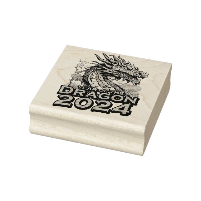 Year of the dragon 2024 rubber stamp (Stamp)