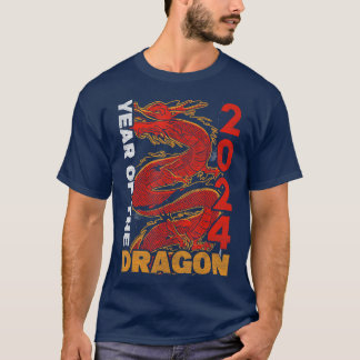 Year Of The Dragon 2024 Zodiac Chinese Lunar New Y T-Shirt