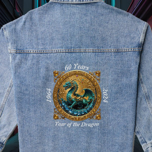 Year of the Dragon 60th Birthday Unique Zodiac Denim Jacket