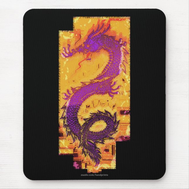 Year of the Dragon, Asian, Chinese,Mythical Dragon Mouse Mat (Front)