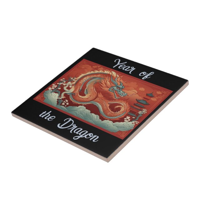 Year of the Dragon Ceramic Tile (Side)